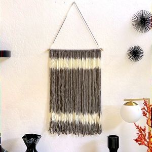 Modern Dip Dye Boho Macrame Yarn Wall Hanging Tapestry Decor